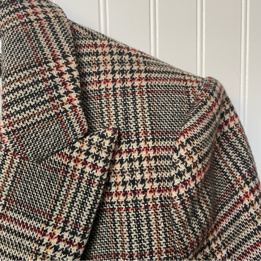 Veronica Beard Plaid Oria Dickey Jacket Camel Multi Size 0 - Picture 3 of 12